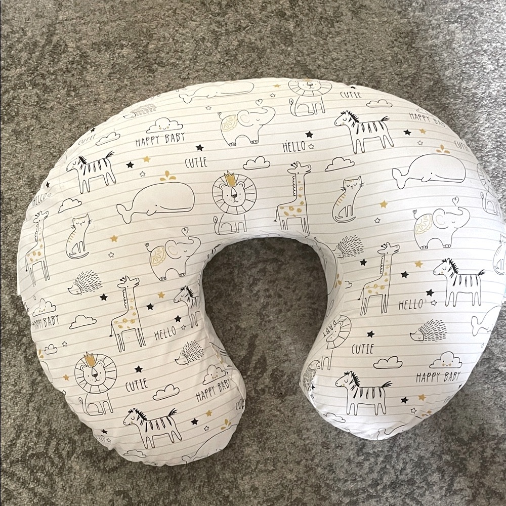 Boppy Safari Friends Nursing Pillow - White, Black, Yellow